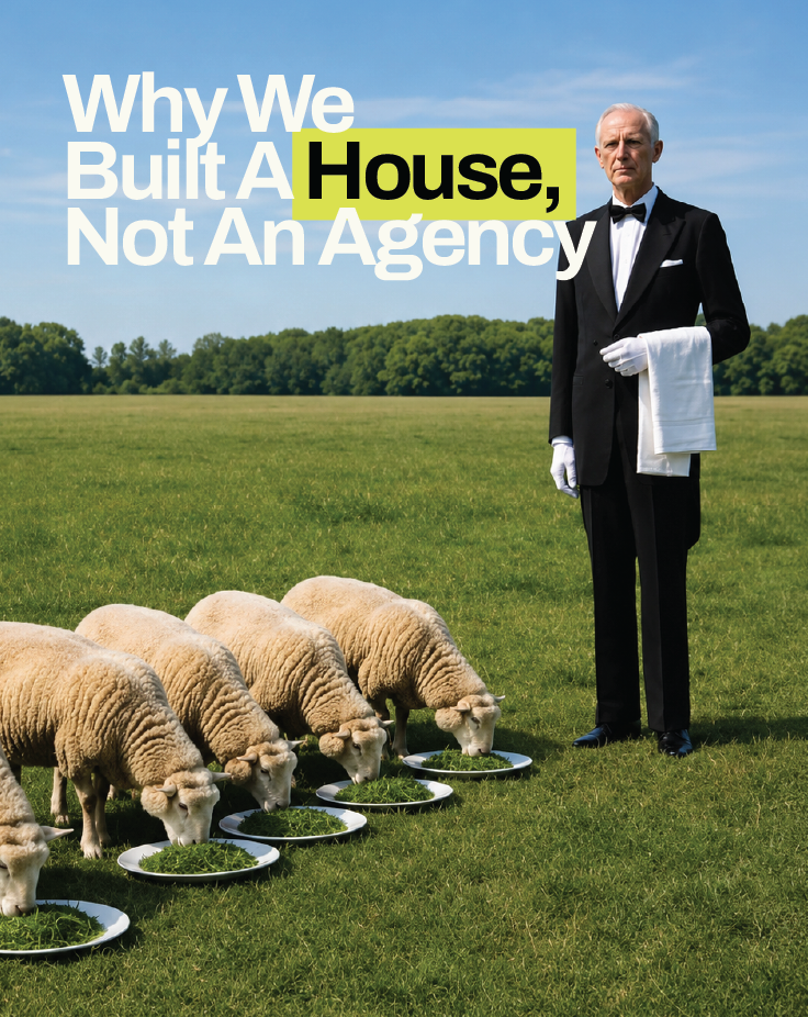 Editorial image representing MOK HOUSE's alternative approach to the traditional agency model, highlighting collaboration, specialist creative talent and connected ways of working.